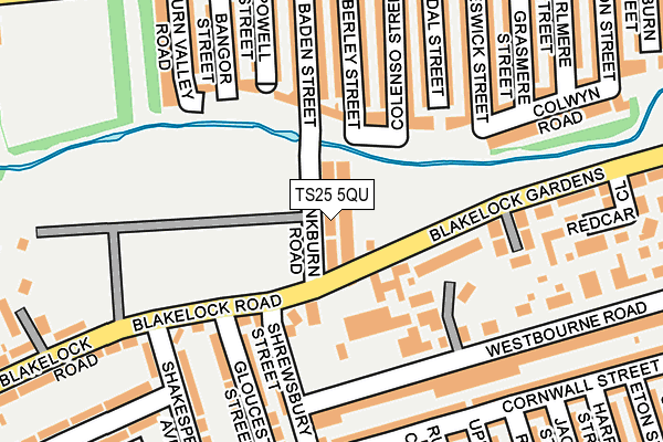 TS25 5QU map - OS OpenMap – Local (Ordnance Survey)