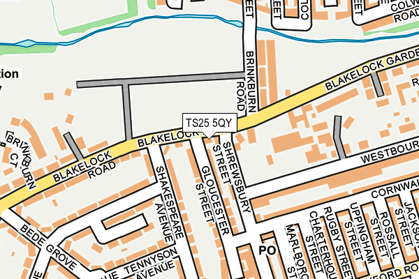 TS25 5QY map - OS OpenMap – Local (Ordnance Survey)