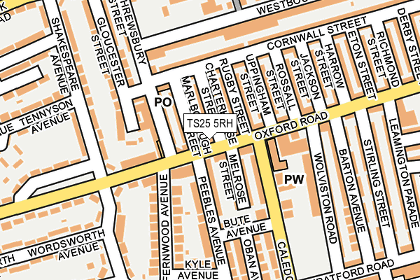 TS25 5RH map - OS OpenMap – Local (Ordnance Survey)