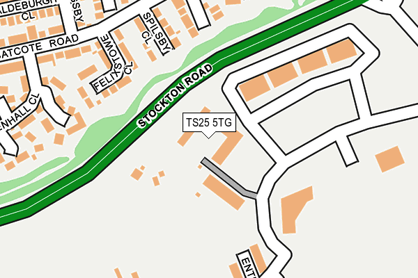 TS25 5TG map - OS OpenMap – Local (Ordnance Survey)