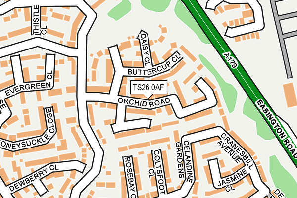 TS26 0AF map - OS OpenMap – Local (Ordnance Survey)