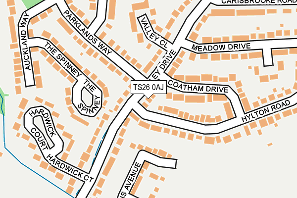 TS26 0AJ map - OS OpenMap – Local (Ordnance Survey)