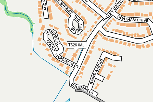 TS26 0AL map - OS OpenMap – Local (Ordnance Survey)