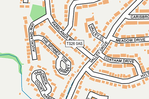 TS26 0AS map - OS OpenMap – Local (Ordnance Survey)