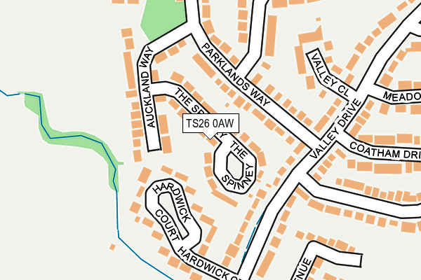 TS26 0AW map - OS OpenMap – Local (Ordnance Survey)