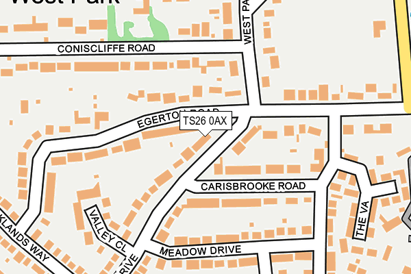 TS26 0AX map - OS OpenMap – Local (Ordnance Survey)