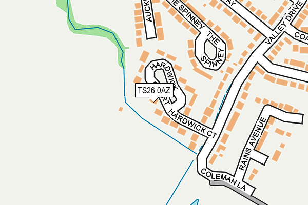 TS26 0AZ map - OS OpenMap – Local (Ordnance Survey)