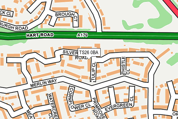 TS26 0BA map - OS OpenMap – Local (Ordnance Survey)