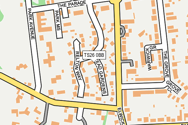 TS26 0BB map - OS OpenMap – Local (Ordnance Survey)