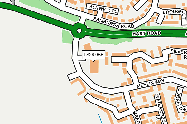 TS26 0BF map - OS OpenMap – Local (Ordnance Survey)