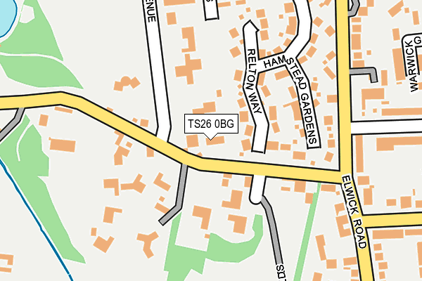 TS26 0BG map - OS OpenMap – Local (Ordnance Survey)