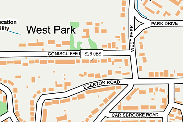 TS26 0BS map - OS OpenMap – Local (Ordnance Survey)