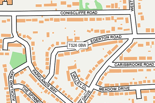 TS26 0BW map - OS OpenMap – Local (Ordnance Survey)