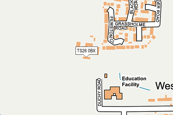 TS26 0BX map - OS OpenMap – Local (Ordnance Survey)