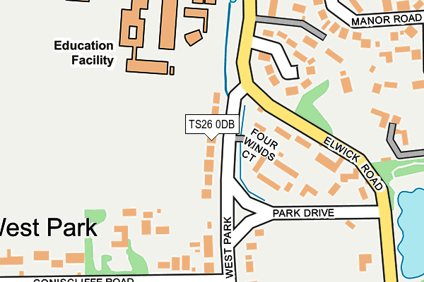 TS26 0DB map - OS OpenMap – Local (Ordnance Survey)