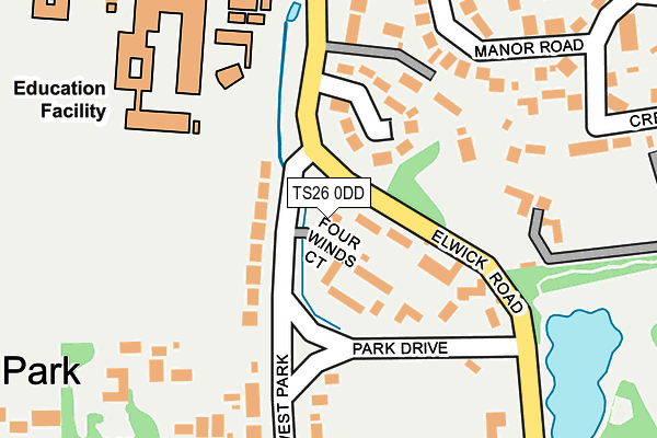 TS26 0DD map - OS OpenMap – Local (Ordnance Survey)