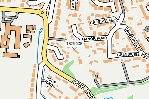 TS26 0DE map - OS OpenMap – Local (Ordnance Survey)