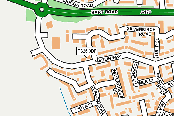 TS26 0DF map - OS OpenMap – Local (Ordnance Survey)