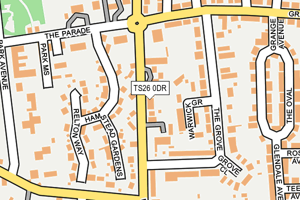 TS26 0DR map - OS OpenMap – Local (Ordnance Survey)