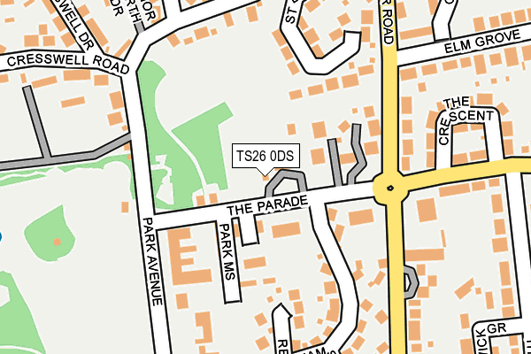 TS26 0DS map - OS OpenMap – Local (Ordnance Survey)