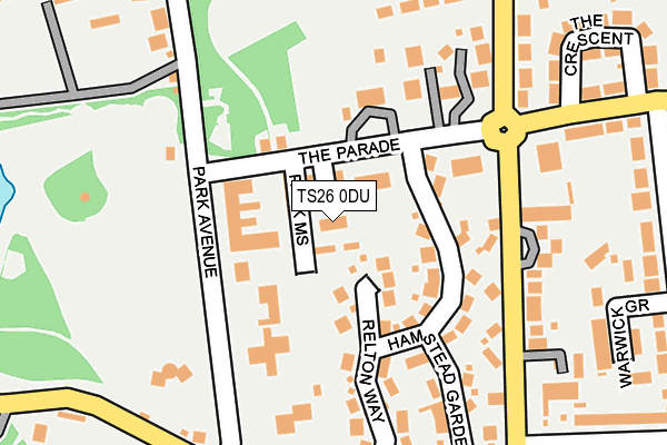 TS26 0DU map - OS OpenMap – Local (Ordnance Survey)