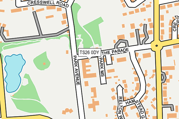 TS26 0DY map - OS OpenMap – Local (Ordnance Survey)