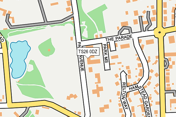 TS26 0DZ map - OS OpenMap – Local (Ordnance Survey)