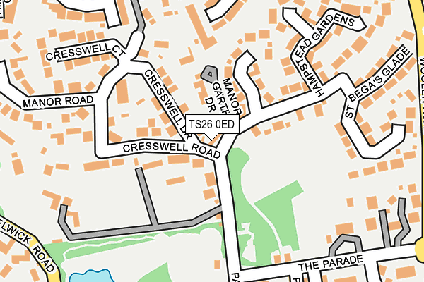 TS26 0ED map - OS OpenMap – Local (Ordnance Survey)