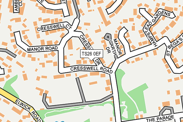 TS26 0EF map - OS OpenMap – Local (Ordnance Survey)