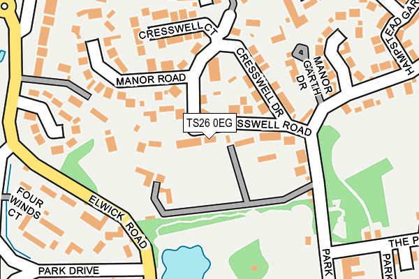 TS26 0EG map - OS OpenMap – Local (Ordnance Survey)