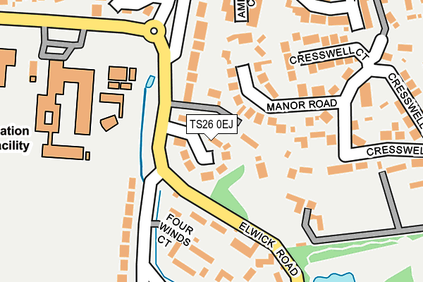TS26 0EJ map - OS OpenMap – Local (Ordnance Survey)