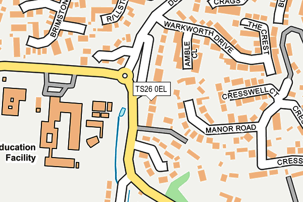 TS26 0EL map - OS OpenMap – Local (Ordnance Survey)