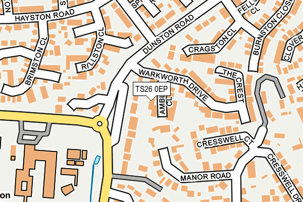 TS26 0EP map - OS OpenMap – Local (Ordnance Survey)