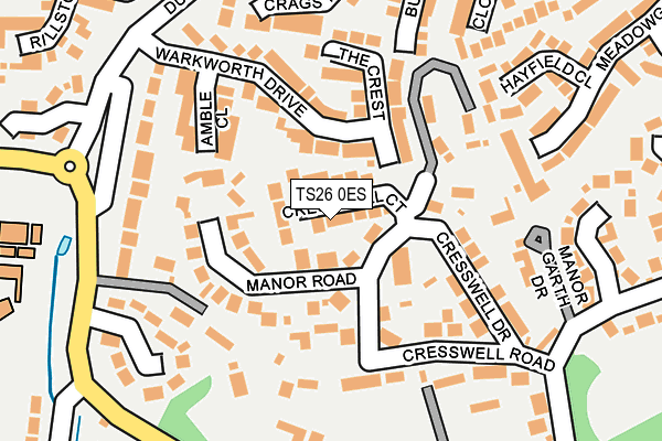 TS26 0ES map - OS OpenMap – Local (Ordnance Survey)