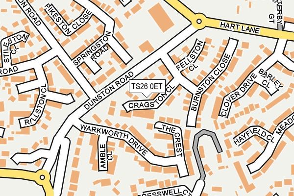 TS26 0ET map - OS OpenMap – Local (Ordnance Survey)