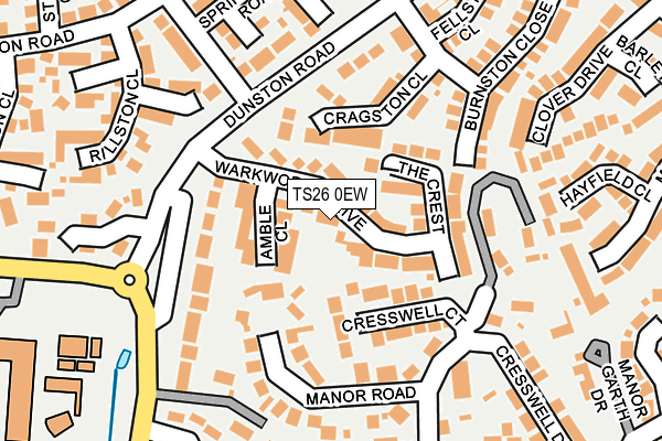 TS26 0EW map - OS OpenMap – Local (Ordnance Survey)