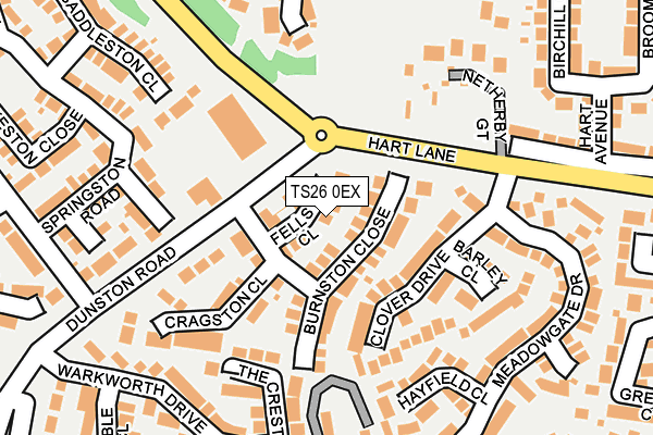 TS26 0EX map - OS OpenMap – Local (Ordnance Survey)