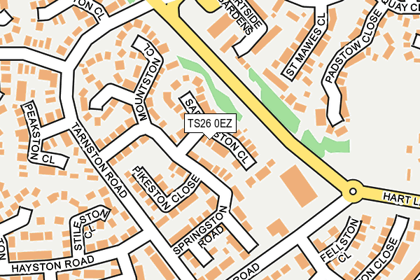 TS26 0EZ map - OS OpenMap – Local (Ordnance Survey)