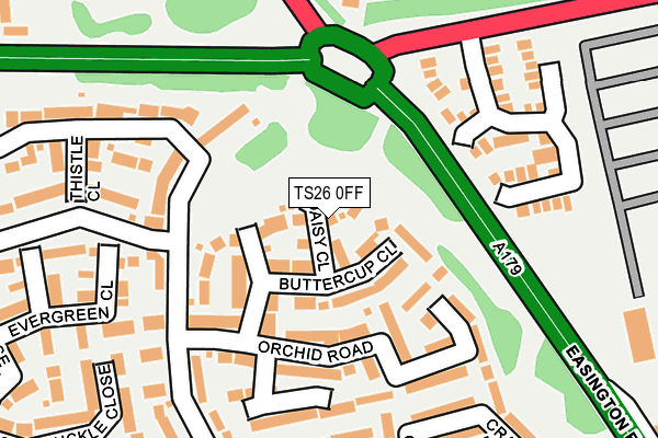 TS26 0FF map - OS OpenMap – Local (Ordnance Survey)