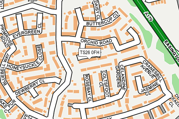 TS26 0FH map - OS OpenMap – Local (Ordnance Survey)