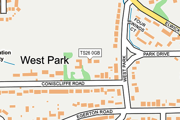 TS26 0GB map - OS OpenMap – Local (Ordnance Survey)