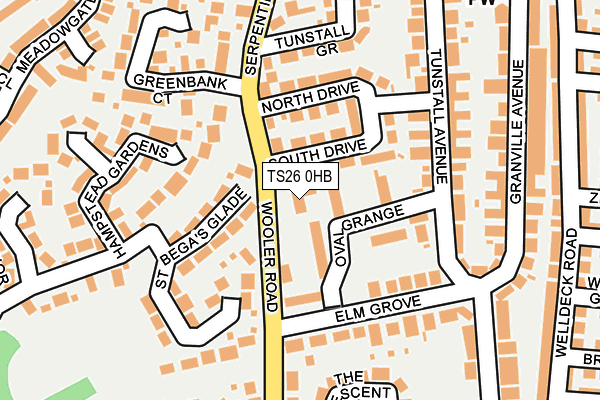 TS26 0HB map - OS OpenMap – Local (Ordnance Survey)