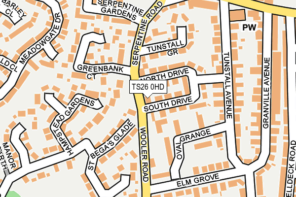 TS26 0HD map - OS OpenMap – Local (Ordnance Survey)