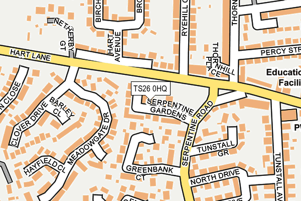 TS26 0HQ map - OS OpenMap – Local (Ordnance Survey)