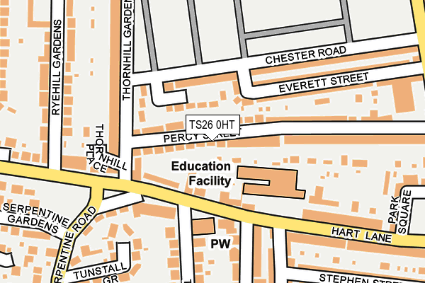 TS26 0HT map - OS OpenMap – Local (Ordnance Survey)