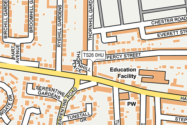 TS26 0HU map - OS OpenMap – Local (Ordnance Survey)