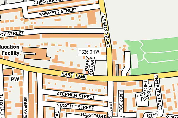 TS26 0HW map - OS OpenMap – Local (Ordnance Survey)