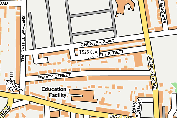 TS26 0JA map - OS OpenMap – Local (Ordnance Survey)