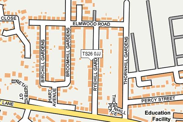 TS26 0JJ map - OS OpenMap – Local (Ordnance Survey)