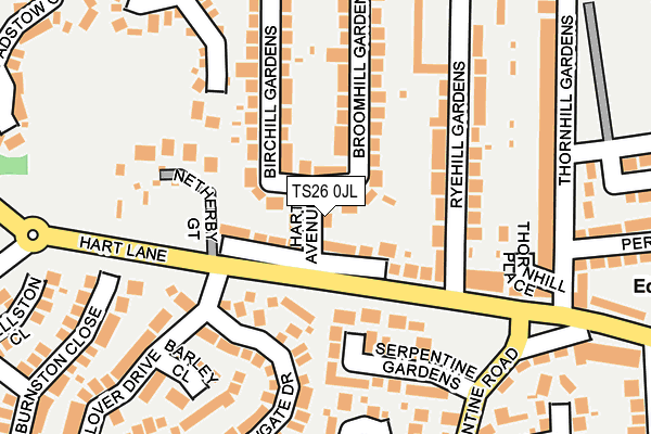 TS26 0JL map - OS OpenMap – Local (Ordnance Survey)